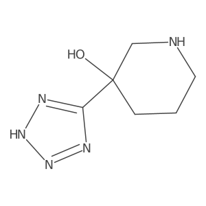 3-(1H-1,2,3,4-tetrazol-5-yl)piperidin-3-ol结构式