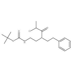 Tert-butyl N-[2-[2-chloropropanoyl(2-phenylethyl)amino]ethyl]carbamate结构式