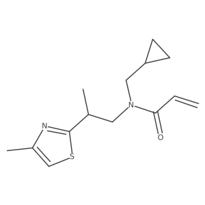 N-(Cyclopropylmethyl)-N-[2-(4-methyl-1,3-thiazol-2-yl)propyl]prop-2-enamide Structure