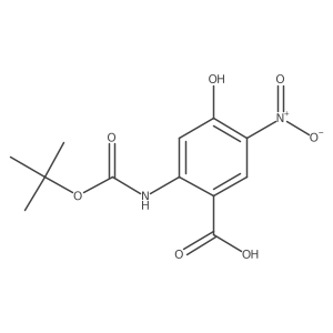 2-{[(Tert-butoxy)carbonyl]amino}-4-hydroxy-5-nitrobenzoic acid结构式