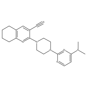 2-{4-[4-(Dimethylamino)pyrimidin-2-yl]piperazin-1-yl}-5,6,7,8-tetrahydroquinoline-3-carbonitrile Structure