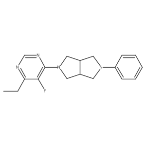 4-Ethyl-5-fluoro-6-{5-phenyl-octahydropyrrolo[3,4-c]pyrrol-2-yl}pyrimidine结构式