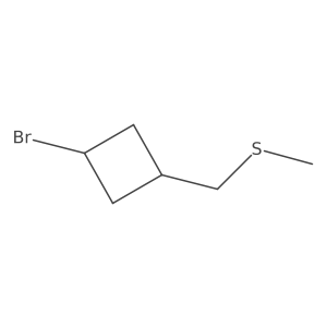 1-Bromo-3-(methylsulfanylmethyl)cyclobutane结构式