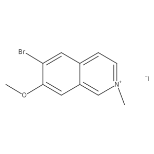 6-Bromo-7-methoxy-2-methylisoquinolin-2-ium iodide结构式
