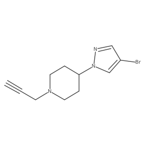 4-(4-bromo-1H-pyrazol-1-yl)-1-(prop-2-yn-1-yl)piperidine结构式