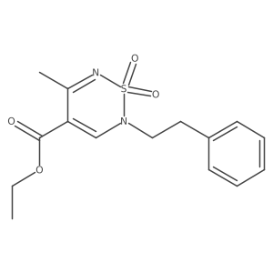 ethyl 5-methyl-1,1-dioxo-2-(2-phenylethyl)-2H-1lambda6,2,6-thiadiazine-4-carboxylate结构式