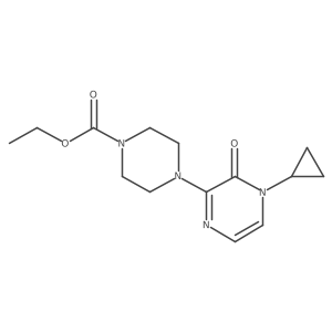Ethyl 4-(4-cyclopropyl-3-oxo-3,4-dihydropyrazin-2-yl)piperazine-1-carboxylate Structure