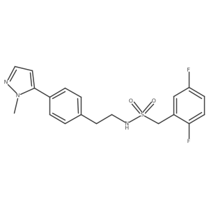 1-(2,5-difluorophenyl)-N-{2-[4-(1-methyl-1H-pyrazol-5-yl)phenyl]ethyl}methanesulfonamide Structure