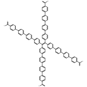 4-[4-[4-[4-[1,2,2-Tris[4-[4-[4-(4-carboxyphenyl)phenyl]phenyl]phenyl]ethenyl]phenyl]phenyl]phenyl]benzoic acid Structure