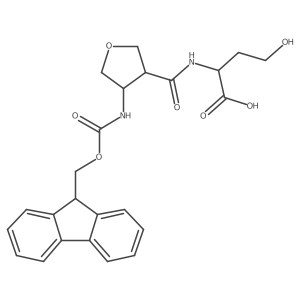 (2S)-2-{[4-({[(9H-fluoren-9-yl)methoxy]carbonyl}amino)oxolan-3-yl]formamido}-4-hydroxybutanoic acid结构式