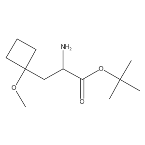 Tert-butyl 2-amino-3-(1-methoxycyclobutyl)propanoate结构式