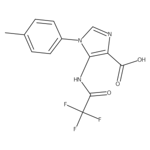 1-(4-methylphenyl)-5-(2,2,2-trifluoroacetamido)-1H-imidazole-4-carboxylic acid结构式