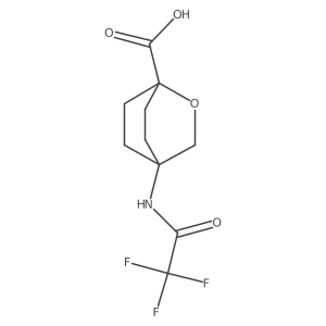 4-(2,2,2-Trifluoroacetamido)-2-oxabicyclo[2.2.2]octane-1-carboxylic acid Structure