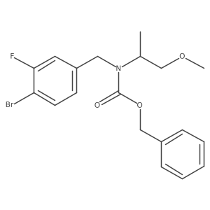 benzyl N-[(4-bromo-3-fluorophenyl)methyl]-N-(1-methoxypropan-2-yl)carbamate结构式