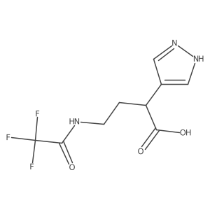 2-(1H-pyrazol-4-yl)-4-(2,2,2-trifluoroacetamido)butanoic acid结构式