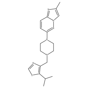 1-{2-Methylimidazo[1,2-b]pyridazin-6-yl}-4-{[5-(propan-2-yl)-1,3-oxazol-4-yl]methyl}piperazine Structure
