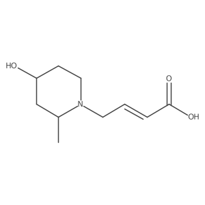 2-Butenoic acid, 4-[(2R,4R)-4-hydroxy-2-methyl-1-piperidinyl]-, rel-结构式