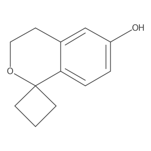 3,4-Dihydrospiro[2-benzopyran-1,1'-cyclobutan]-6-ol结构式
