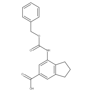 7-{[(benzyloxy)carbonyl]amino}-2,3-dihydro-1H-indene-5-carboxylic acid结构式