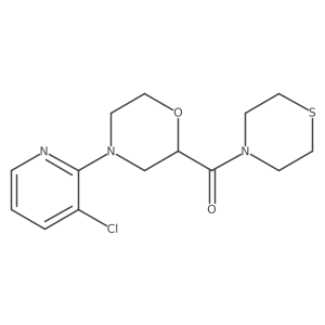 4-(3-Chloropyridin-2-yl)-2-(thiomorpholine-4-carbonyl)morpholine结构式