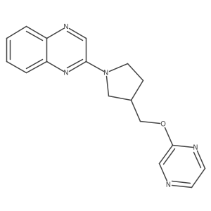 2-{3-[(Pyrazin-2-yloxy)methyl]pyrrolidin-1-yl}quinoxaline Structure