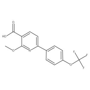 2-Methoxy-6-(4-(trifluoromethoxy)phenyl)nicotinic acid Structure