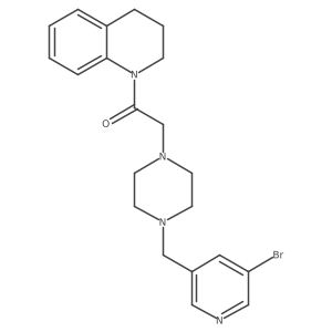 2-{4-[(5-Bromopyridin-3-yl)methyl]piperazin-1-yl}-1-(1,2,3,4-tetrahydroquinolin-1-yl)ethan-1-one结构式
