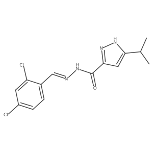 N'-(2,4-Dichlorobenzylidene)-3-isopropyl-1H-pyrazole-5-carbohydrazide结构式