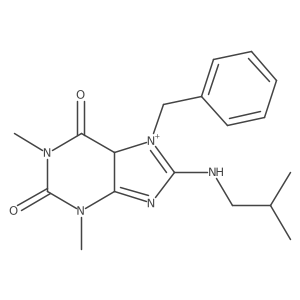 7-benzyl-1,3-dimethyl-8-(2-methylpropylamino)-5H-purin-7-ium-2,6-dione Structure