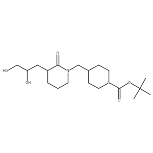 tert-Butyl 4-((3-(2,3-dihydroxypropyl)-2-oxopiperidin-1-yl)methyl)piperidine-1-carboxylate Structure
