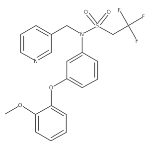 2,2,2-Trifluoro-N-[3-(2-methoxyphenoxy)phenyl]-N-(3-pyridinylmethyl)-ethanesulfonamide Structure