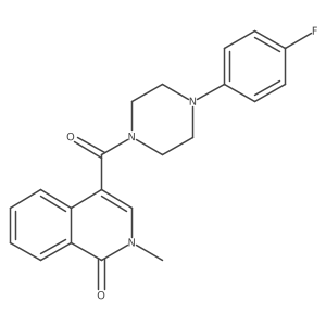 4-{[4-(4-fluorophenyl)piperazino]carbonyl}-2-methyl-1(2H)-isoquinolinone结构式