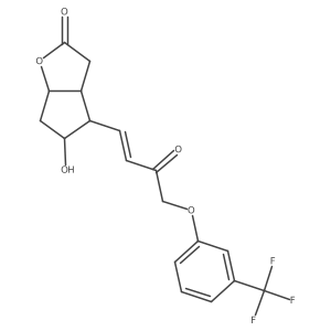 5-hydroxy-4-[(E)-3-oxo-4-[3-(trifluoromethyl)phenoxy]but-1-enyl]-3,3a,4,5,6,6a-hexahydrocyclopenta[b]furan-2-one Structure