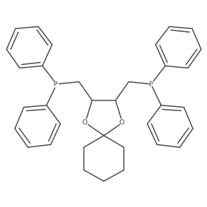 (2R,3R)-2,3-Bis((diphenylphosphanyl)methyl)-1,4-dioxaspiro[4.5]decane Structure