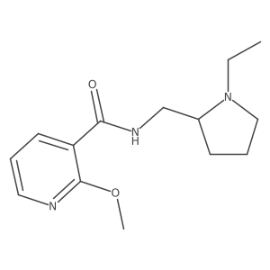 N-[(1-ethylpyrrolidin-2-yl)methyl]-2-methoxypyridine-3-carboxamide结构式