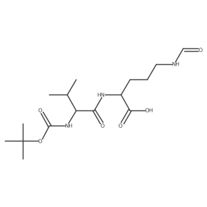 L-Ornithine, N2-[N-[(1,1-dimethylethoxy)carbonyl]-L-valyl]-N5-formyl-结构式