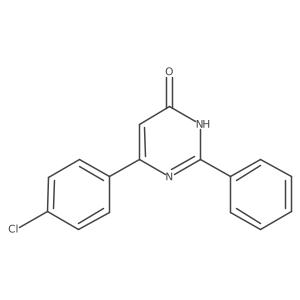 6-(4-Chlorophenyl)-2-phenyl-4(3H)-pyrimidinone结构式