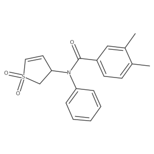 N-(1,1-dioxido-2,3-dihydrothiophen-3-yl)-3,4-dimethyl-N-phenylbenzamide Structure