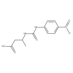 3-[[[(4-Nitrophenyl)amino]carbonyl]amino]butanoic acid结构式