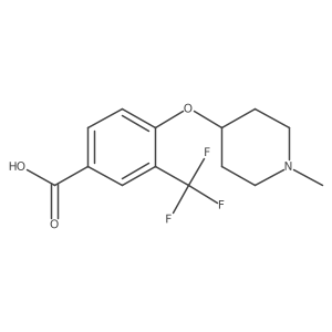 4-(1-Methylpiperidine-4-yloxy)-3-(trifluoromethyl)benzoic acid结构式