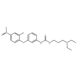 1-(3-Diethylaminopropyl)-3-[4-(2-methyl-4-nitrophenoxy)pyridin-2-yl]urea结构式