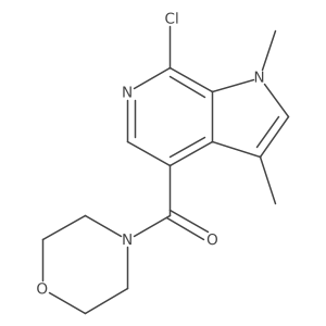 1-(7-chloro-1,3-dimethyl-1H-pyrrolo[2,3-c]pyridine-4-yl)-1-morpholin-4-yl-methanone结构式