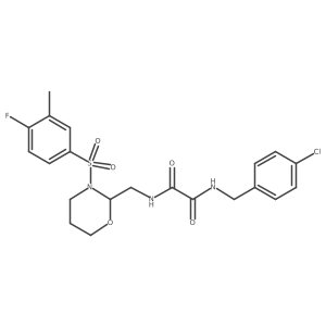 N1-(4-chlorobenzyl)-N2-((3-((4-fluoro-3-methylphenyl)sulfonyl)-1,3-oxazinan-2-yl)methyl)oxalamide结构式
