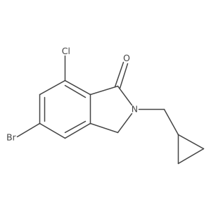 5-Bromo-7-chloro-2-cyclopropylmethyl-2,3-dihydro-isoindol-1-one结构式