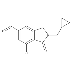 7-Chloro-2-(cyclopropylmethyl)-2,3-dihydro-1-oxo-1h-isoindole-5-carboxaldehyde结构式