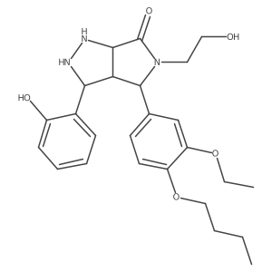 4-(4-Butoxy-3-ethoxyphenyl)-5-(2-hydroxyethyl)-3-(2-hydroxyphenyl)-1,2,3,3a,4,6a-hexahydropyrrolo[3,4-c]pyrazol-6-one结构式