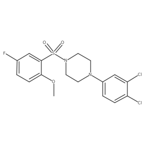 1-(3,4-Dichlorophenyl)-4-[(5-fluoro-2-methoxyphenyl)sulfonyl]piperazine Structure