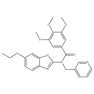 N-(6-ethoxybenzo[d]thiazol-2-yl)-3,4,5-trimethoxy-N-(pyridin-3-ylmethyl)benzamide结构式