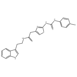 N-(2-(1H-indol-3-yl)ethyl)-2-(2-(3-(4-chlorophenyl)ureido)thiazol-4-yl)acetamide Structure