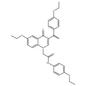 2-(6-ethoxy-3-(4-ethoxybenzoyl)-4-oxoquinolin-1(4H)-yl)-N-(4-ethoxyphenyl)acetamide Structure